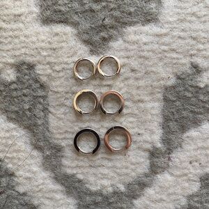 Lot of sterling silver Huggies